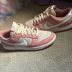 Nike Women's Pink and Cream Sneakers